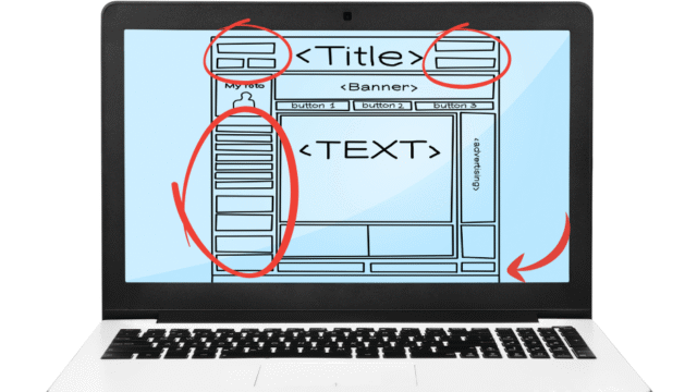 Website Navigation - On Screen Mock up