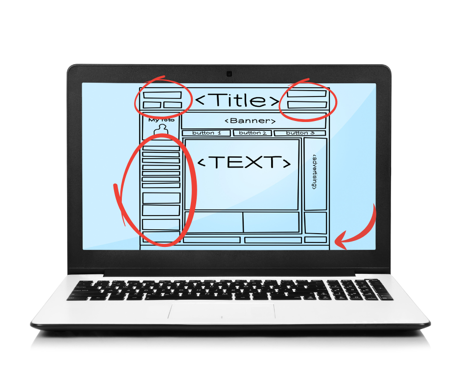 Website Navigation - On Screen Mock up